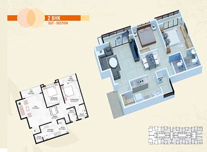 2BHK Cut - Section